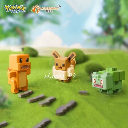 6PCS/SET - Pokemon Squirtle Psyduck Bulbasaur Eevee Figure 3.15" LANGBOWANG TOYS - Picture 3 of 9