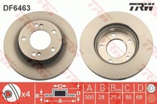 2er Pack - Bremsscheibe DF6463 TRW für SSANGYONG