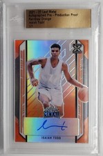 2021-22 Leaf Metal PP Proof Rainbow Orange Isaiah Todd Autograph RC Auto 1/1