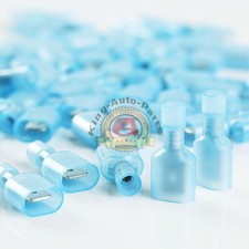 Blue 16-14 AWG NYLON QUICK DISCONNECT MALE .250 1/4" CONNECTOR 100 pcs