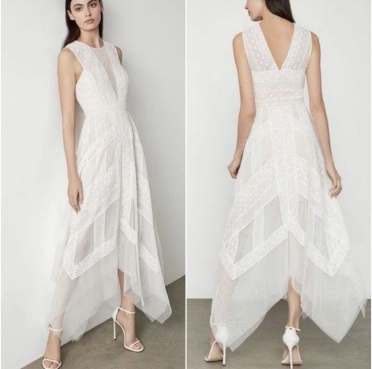 bcbg andi lace dress white BCBGMAXAZRIA, Andi Lace Dress Used Wedding Dress Save 67%