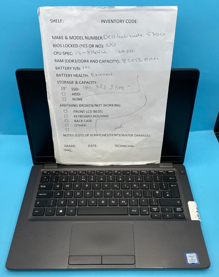 Dell Latitude 5300 13.3" / i3-8TH / 8GB RAM / 180GB M.2 - OS - PSU (OFFERS OK) - Image 3 of 4
