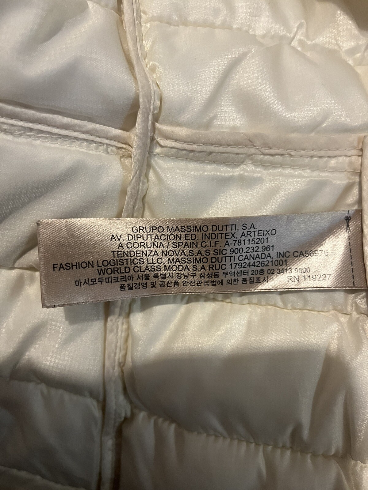 Massimo dutti Jacket / Off White / Down Jacket Li… - image 5