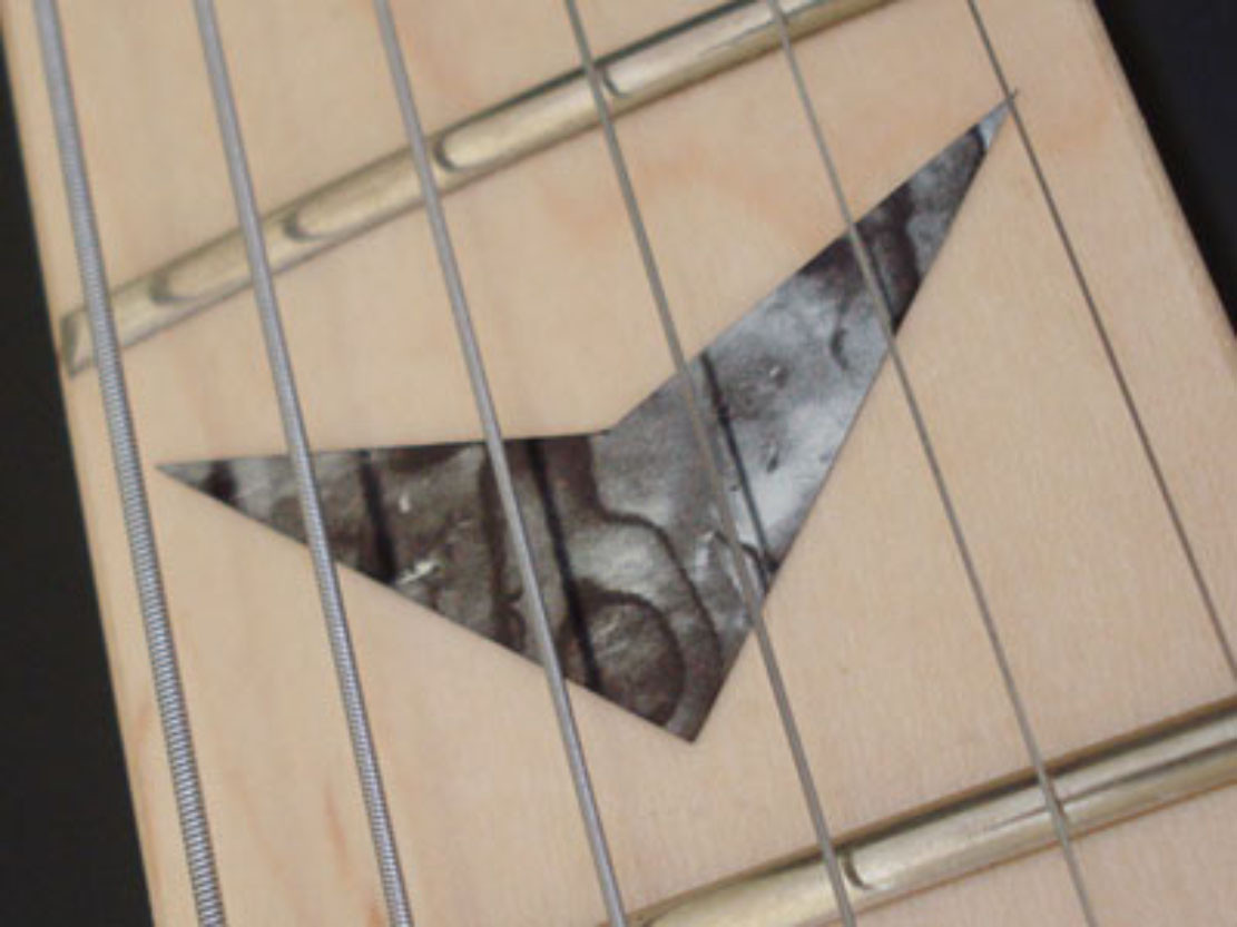 V Custom BLACK PEARL Fret Markers Inlay Decals for Charvel or ANY BASS ...