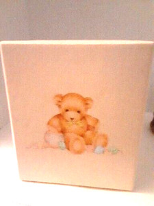 Vintage HALLMARK BABY PHOTO STORAGE BOX TEDDY BEARS 1984 Retro 1980s Home Decor