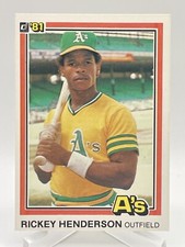 Rickey Henderson 1981 Donruss #119 HOF G7 3