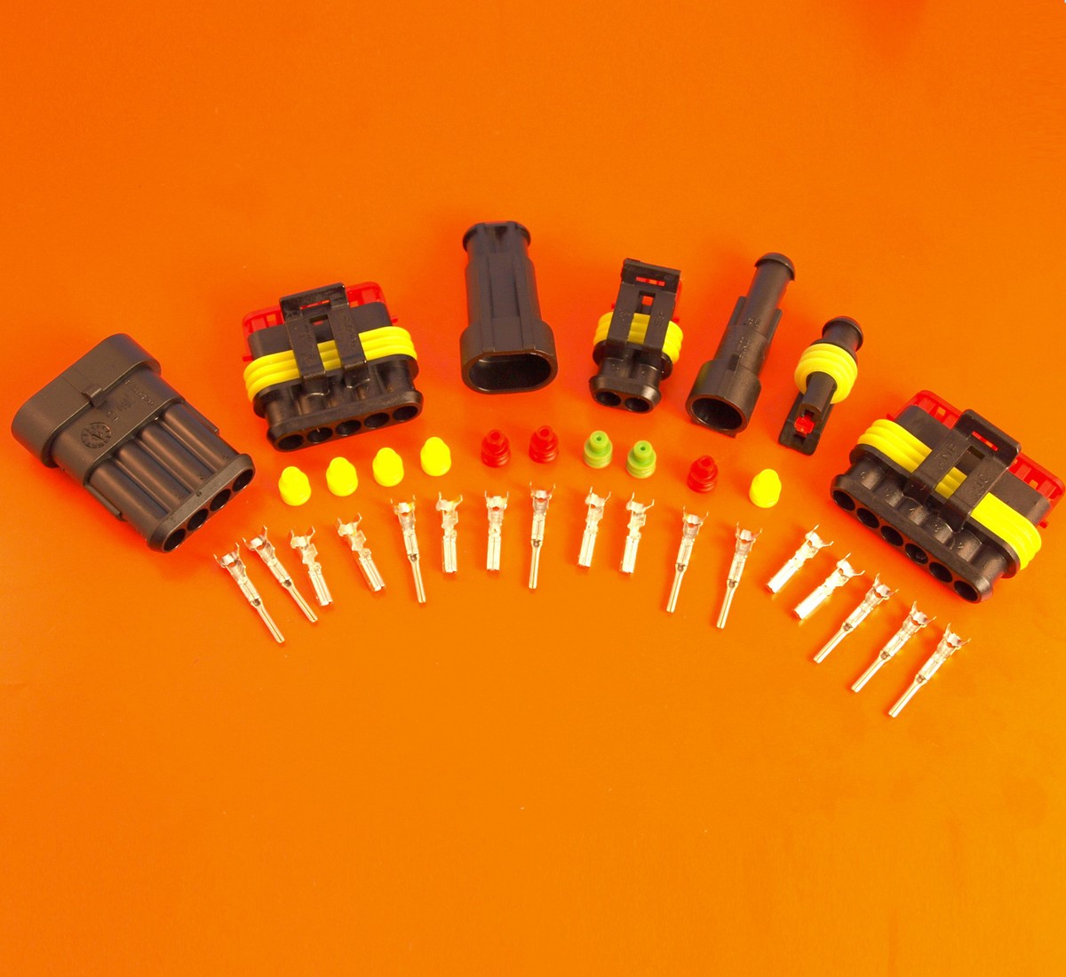 AMP Superseal Waterproof Electrical Connector Kits - 1 2 3 4 5 6