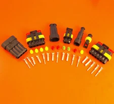 AMP Superseal Waterproof Electrical Connector Kits - 1 2 3 4 5 6 Way - 12/24v