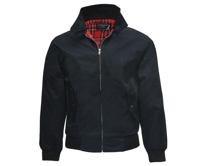 Heavy KB Black England-Style Jacket Tartan Lined Punk Skinhead England Jacke