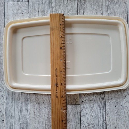 Vintage Rubbermaid Replacement lids lid Servin Saver Almond Round Square Blue - Picture 115 of 148