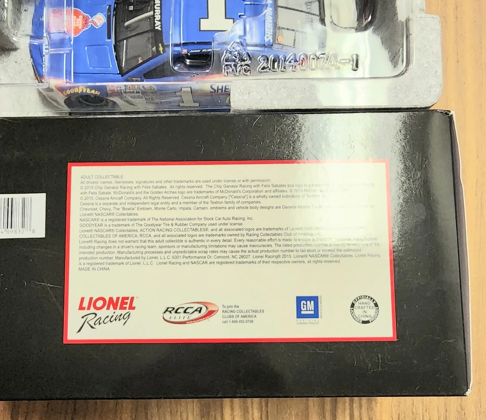 Coche de stock Jamie Mcmurray #1 2015 escala 1,24 ~ nuevo en caja ~ Foto 4 de 4