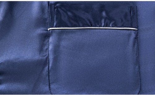 EE. UU. Para Hombres Camisa Pantalones Cortos Satén Seda Conjunto Pijama Prendas para dormir Prendas para dormir - Imagen 7 de 38