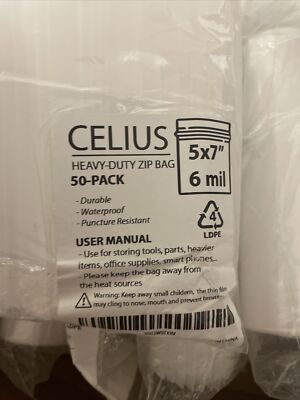 #ad 5quot; x 7quot; Heavy Duty 6 MIL Resealable Zip Top 5x7quot; 6 MIL Clear Plastic Bags 50ct $15.00