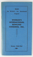 Vintage Woman's International Bowling Congress 1960 Rules Brochure WIBC