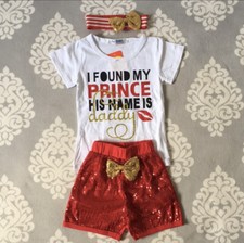 I Found My Prince His Name Is Daddy Red, Gold Girl s Toddler Size 4-5 Years