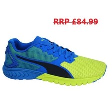 Puma Men's Ignite Dual Electric Blue Lemonade-Safety Yellow Running Shoes UK 6.5