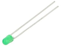 2X TLHG4401 Led 3 Mm GrüN 4-14Mcd 30° Front: GewöLbt Rastermaß: 2,54Mm Vishay