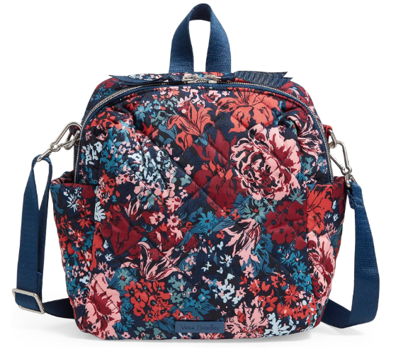 NWT Vera Bradley Women\'s Performance Convertible Small Backpack, Cabbage Rose Vera Bradley Women main image 3