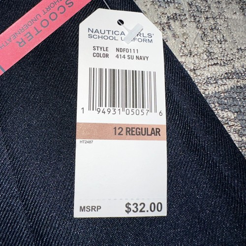 Nautica Girls Skirt Size 12 School Uniform Scooter Short Dress Navy Blue $32 NWT - Picture 7 of 10
