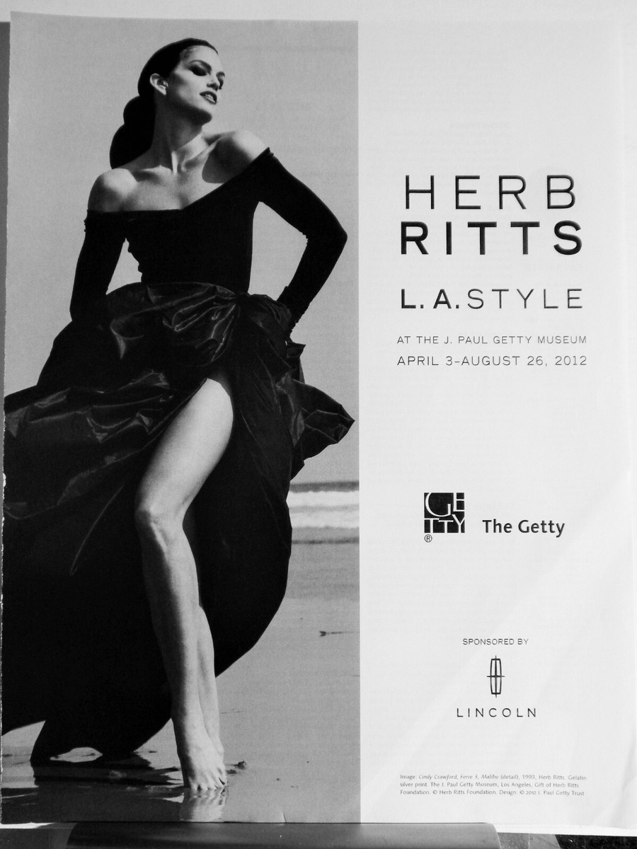 HERB RITTS L.A. STYLE AT THE GETTY ORIGINAL VTG 2012 ADVERTISEMENT