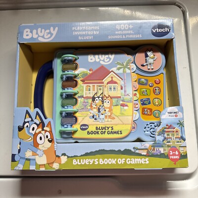 Blueys Book of Games Play Taxi, Hotel, Zoo, Claw Over 400+ Sound & Phrases Vtech