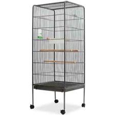 Image of Bird Cage Black 54x54x146 cm Steel vidaXL