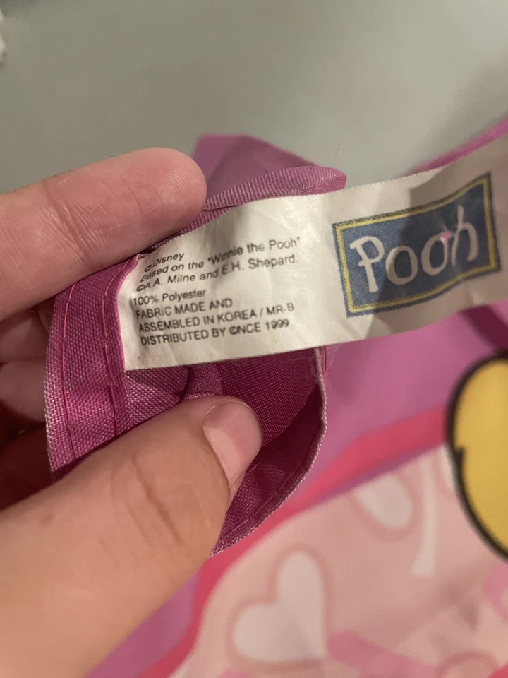 "Rara bandera decorativa vintage 1999 Disney Winnie The Pooh día de San Valentín grande 28x41""" Foto 4 de 4