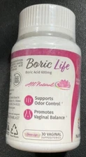 NutraBlast Boric Acid Vaginal Suppositories - 100% Pure Made in USA - Boric Life