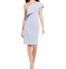 NWT Antonio Melani Jony Crepe One Shoulder Blue Violet Dress CHOOSE SIZE New