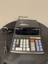 Sharp EL-2196BL 2 Two-Color Printing Calculator Printer 12-Digit Tested Working