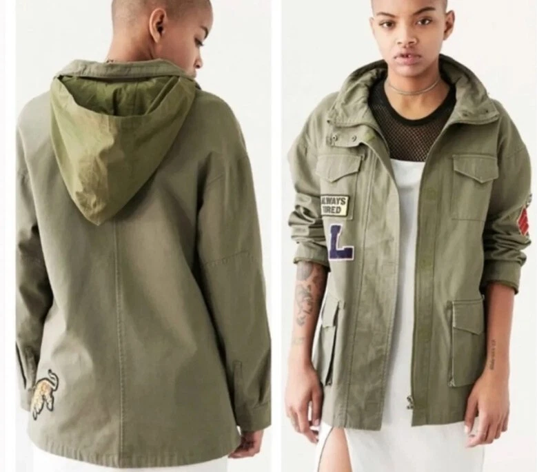 Urban Outfitters BDG Army Surplus Patched Always Tired Jacket