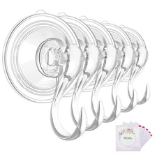 Suction Cup Hooks Large Clear Heavy Duty Vacuum Suction Hooks With Wipes Shower 