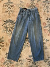 Vintage 70  s Brittania Ultra High Waist Wide Leg Jeans Medium Wash Hippie Boho