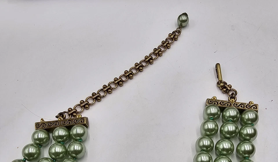 Heidi Daus 海生物海龟壳海马人造绿色珍珠犀牛石 — 第 3/4 张图片