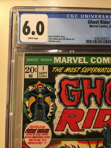 Ghost Rider #1 CGC 6,0 settembre 1973 1a apparizione Figlio di Satana (Daimon Hellstrom) - Foto 2 di 7
