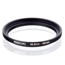 RISE UK 45.5-49 mm 45.5-49 Matel Black Step Up Ring Filter Camera Lens Adapter