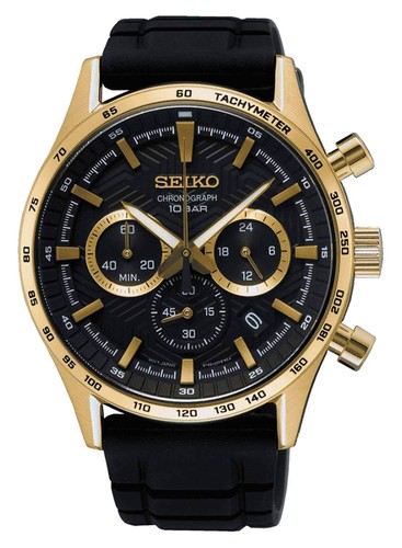 Reloj De Hombre Seiko Cronógrafo Negro/Dorado Chrono SSB446P1 - 第 1/2 張圖片