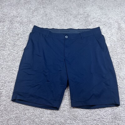 Under Armour Flat-Front Showdown Golf Shorts 1309548 Black Size 40