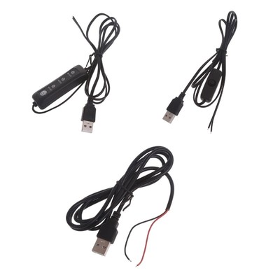 USB 2.0 A Male Plug and 2 Pin 2 Wire Power Charge Cable Connector DIY for 5V USB
