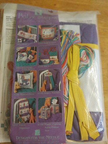 Baby Steps Counted Cross Stitch Kit Bright Pastels Travel Organizer 9107 Vintage - Picture 2 of 2