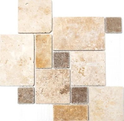 Mosaico Mini Pattern Travertine Baldosas de Espejo Cocina 43-1204 10 - Imagen 1 de 3