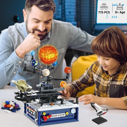775 PCS Solar System Building Set - Rotating Space Model with Light for Kids 6+ - Picture 5 of 15