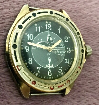 Rare Vintage Volstok Russian Military Submarine wind up wrist