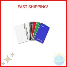 Mead Memo Pads, 8 Pack, Lined College Ruled Paper, Pocket Notebook, Small Spiral