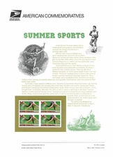 # 603 33c Summer Sports # 3397 2000 USPS COMMEMORATIVE STAMP PANEL