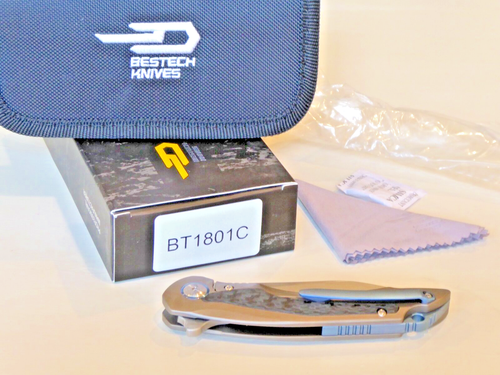 Bestech Knives Pterodactyl Pocketknife BT1801C Bronze Titanium Knife Discontinue - Picture 3 of 10