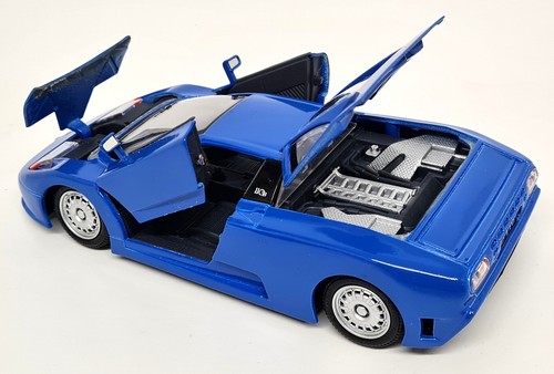 Maisto 1/24 Bugatti EB110 Blue 90s Supercar Diecast Scale Model Car - Picture 3 of 6