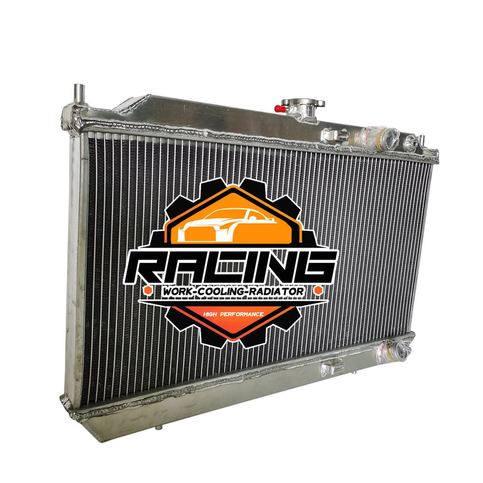 Radiador completo de aluminio para motor Acura Integra L4 1990 1991 1992 1993 1,8 L MT Foto 4 de 4