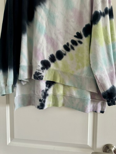 ELECTRIC & ROSE Women’s Neil Tie Dye Cloud/Azulejo/Peony Sweatshirt-MEDIUM - Picture 2 of 6