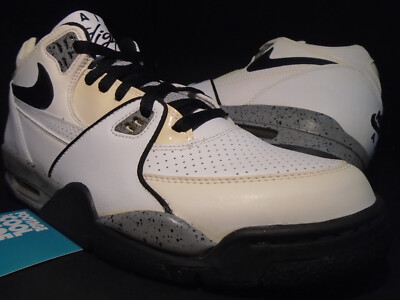2008 NIKE AIR FLIGHT 89 A CEMENT PRINT WHITE BLACK COOL GREY
